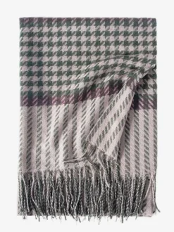 Woman's Scarf Charming Plaid Fringe Fiber Winter Warm Long Scarves
