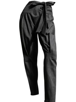 Women Ballroom Dance Costumes Deep Gray Polyester Pants Dance Wear