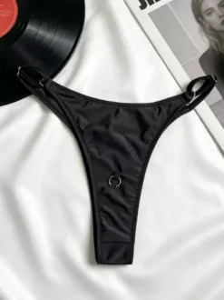 Women Bikini Swimsuit Black Summer Sexy Swimwear Bra T-back Sets