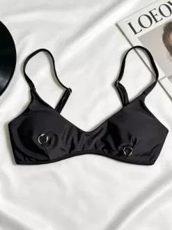Women Bikini Swimsuit Black Summer Sexy Swimwear Bra T-back Sets