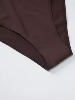 Women Bikini Swimsuit Coffee Brown Sequins Summer Sexy Swimwear