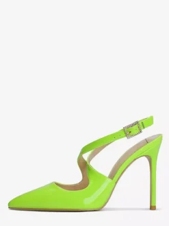 Women High Heels Pointed Toe Criss Corss Slingback Pumps