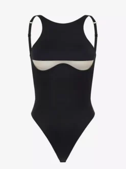 Women One Piece Swimsuits Black Jewel Neck Backless Summer Beach Swimwear