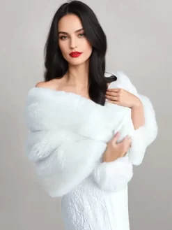 Women Poncho White Cape