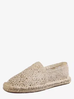 Women'a Flat Loafers Lace Round Toe Slip On Flat Shoes