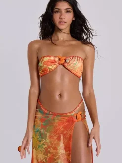 Women Bikini Swimsuit Watermelon Red Open Shoulder Summer Beach Swimwear