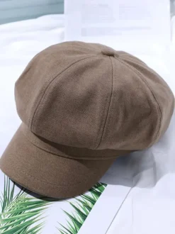 Women Hats Beautiful Acrylic Fiber Coffee Brown Beret