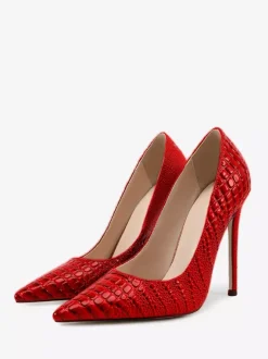 Women High Heels Pointed Toe Slip On Pumps Dress Shoes