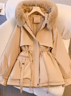 Women Jacket Faux Fur Polyester