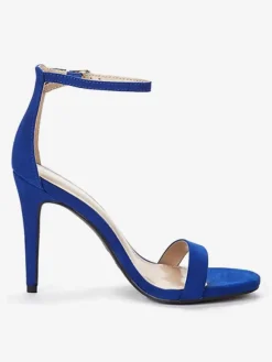 Women's Ankle Strap Heels Suede Prom Sandals Heeled Homecoming Sandals
