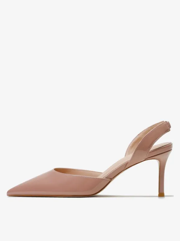 Women's Black Heels Pointed Toe Stiletto Heel Slingback Pumps