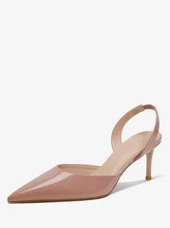 Women's Black Heels Pointed Toe Stiletto Heel Slingback Pumps