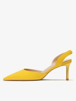 Women's Black Heels Pointed Toe Stiletto Heel Slingback Pumps