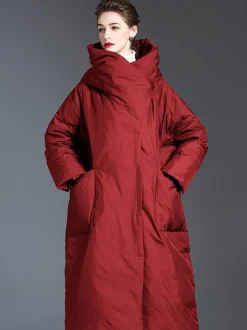 Women's Down Coat Oversized Duck Down Winter Warm Outerwear