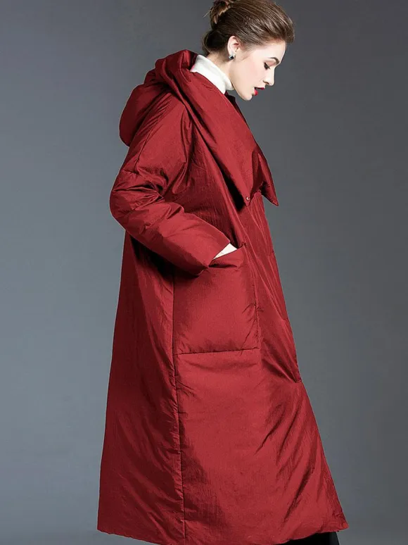Women's Down Coat Oversized Duck Down Winter Warm Outerwear