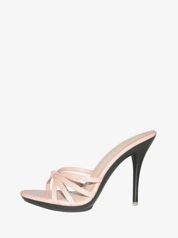 Womens Heel mules Slip On Stiletto Heel Sandals