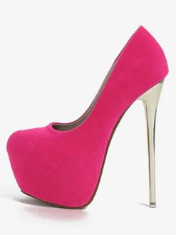 Women's Heels Sexy Almond Toe Pumps Stiletto Heel Micro Suede Upper
