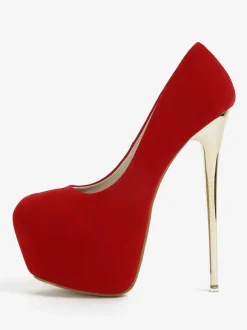Women's Heels Sexy Almond Toe Pumps Stiletto Heel Micro Suede Upper
