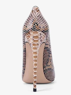 Women's High Heels Pointed Toe Snake Print Stiletto Heel Pumps