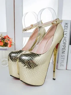 Women's High Heels Slivery Square Toe Sexy Platform Shoes