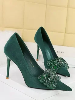 Women's High Heels Stiletto Heel Pumps Suede Leather