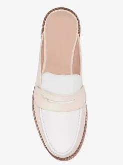 Women's Mule Loafers Round Toe Backless Penny Loafers