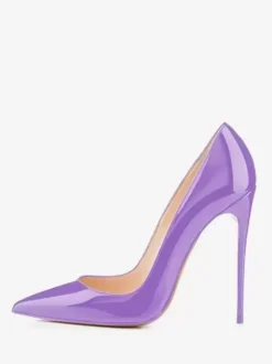 Women's Patent Leather Stiletto Heel Pumps White