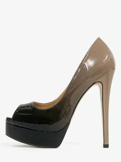 Women's Peep Toe Heels Platform Slip-On Sexy Pumps