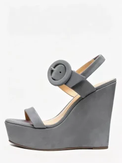 Women's Wedge Sandals Platform Open Toe Buckle Detail Sandal Shoes