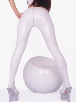 Women's Adult's Tights Blue Ammonia Latex Bottoms