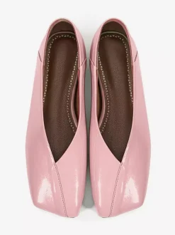 Women's Ballet Flats Square Toe Slip On Flat Shoes
