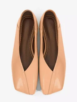 Women's Ballet Flats Square Toe Slip On Flat Shoes