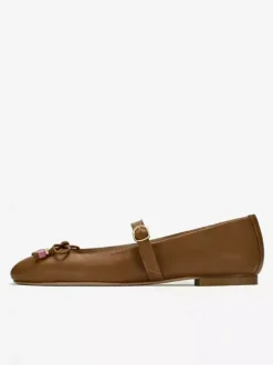 Women's Ballet Flats Square Toe Bow Mary Jane Flat Shoes