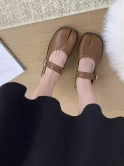Women's Ballet Flats Toe Split Mary Jane Flat Shoes