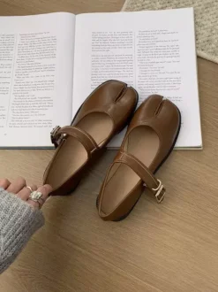 Women's Ballet Flats Toe Split Mary Jane Flat Shoes