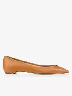 Women's Bows Pointed Toe PU Leather Ballet Flats In
