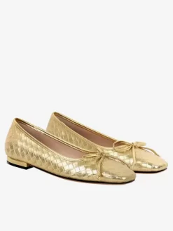 Women's Buckle Square Toe PU Leather Ballet Flats