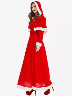 Women's Christmas Green Dress Cloak Polyester Christmas Holidays Costumes