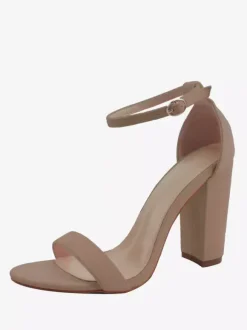 Women's Chunky Heel Ankle Strap Sandals Prom Shoes Suede Homecoming Shoes