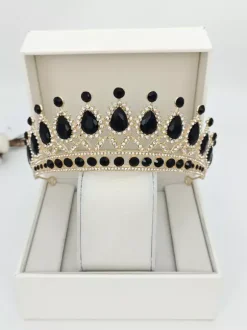 Womens Crown Tiaras Vintage Jewelry Alloy Crystal Synthetic Gemstones Headwear
