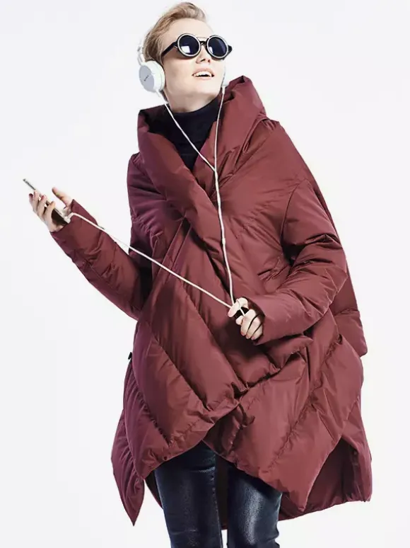 Women's Down Jacket Irregular Duck Down