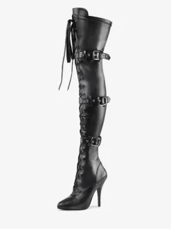 Women Sexy Boots Pointed Toe Zipper Sequins Stiletto Heel Rave Club Black Silver Thigh High Boots
