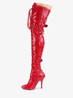 Women Sexy Boots Pointed Toe Zipper Sequins Stiletto Heel Rave Club Black Silver Thigh High Boots