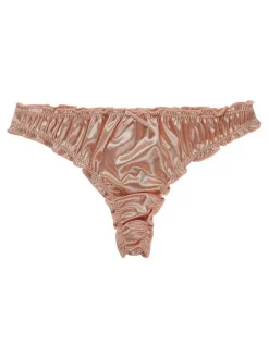 Women Sexy Panties Pink Gold 1 Piece Nylon Underwear Bows Lingerie