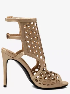 Women's Gladiator Sandals Women's Peep Toe Cut Out Buckle Detail Sandal Shoes