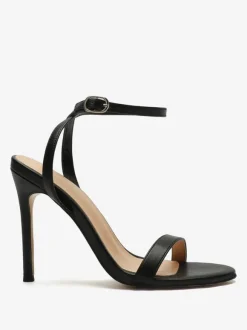 Women's Heeled Sandals Black Open Toe Stiletto Heel Sandal Shoes