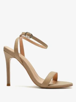 Women's Heeled Sandals Black Open Toe Stiletto Heel Sandal Shoes