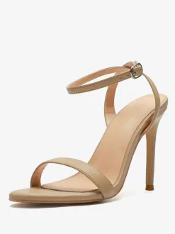 Women's Heeled Sandals Black Open Toe Stiletto Heel Sandal Shoes