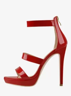 Women's Heel Sandals Black Open Toe Stiletto Heel Strappy Sexy Sandals