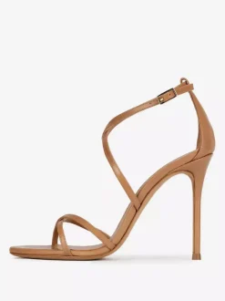 Women's Heel Sandals Metallic Round Toe Stiletto Heel Party Shoes